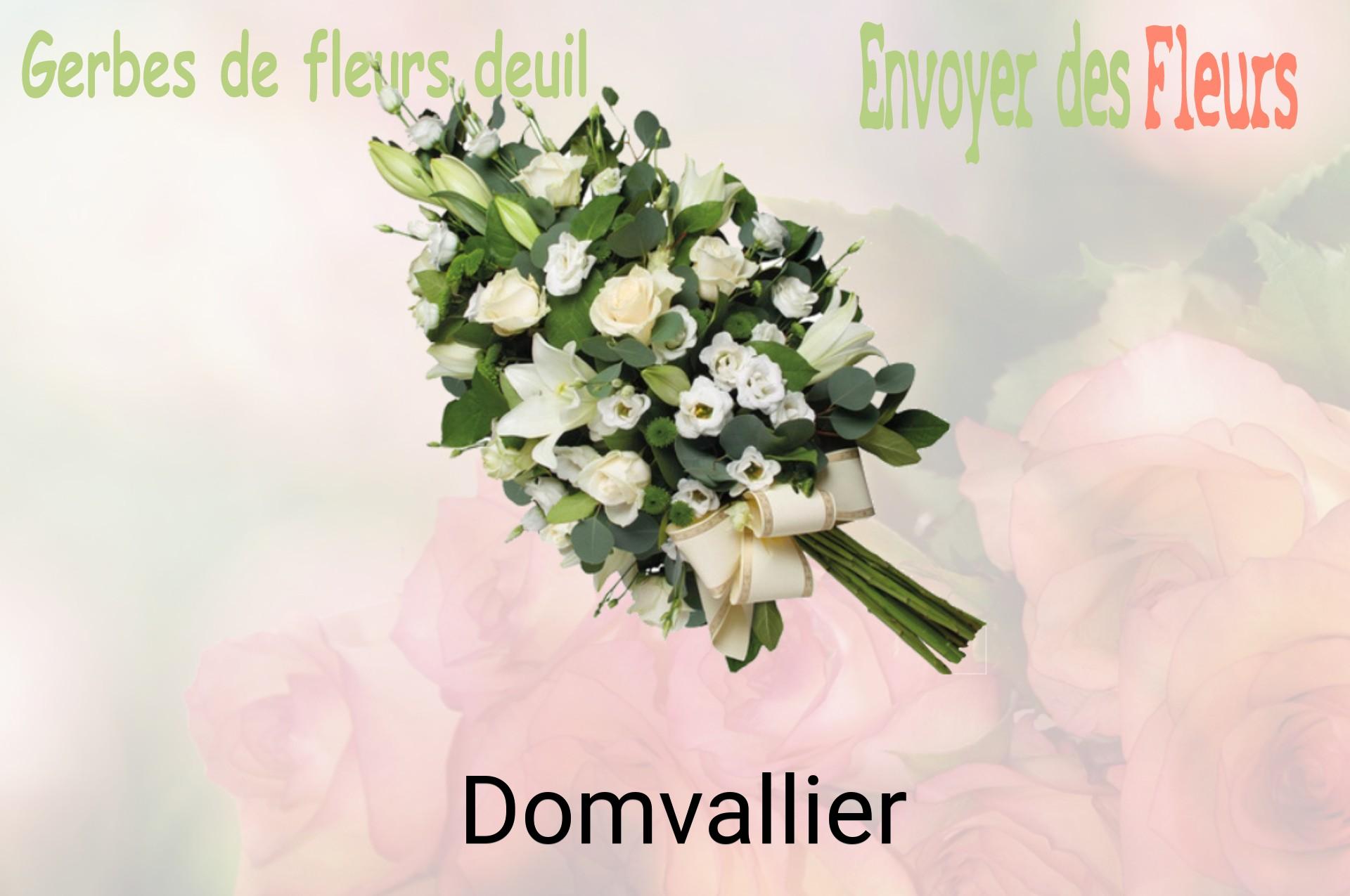 Gerbe de fleurs de deuil livrée à Domvallier
